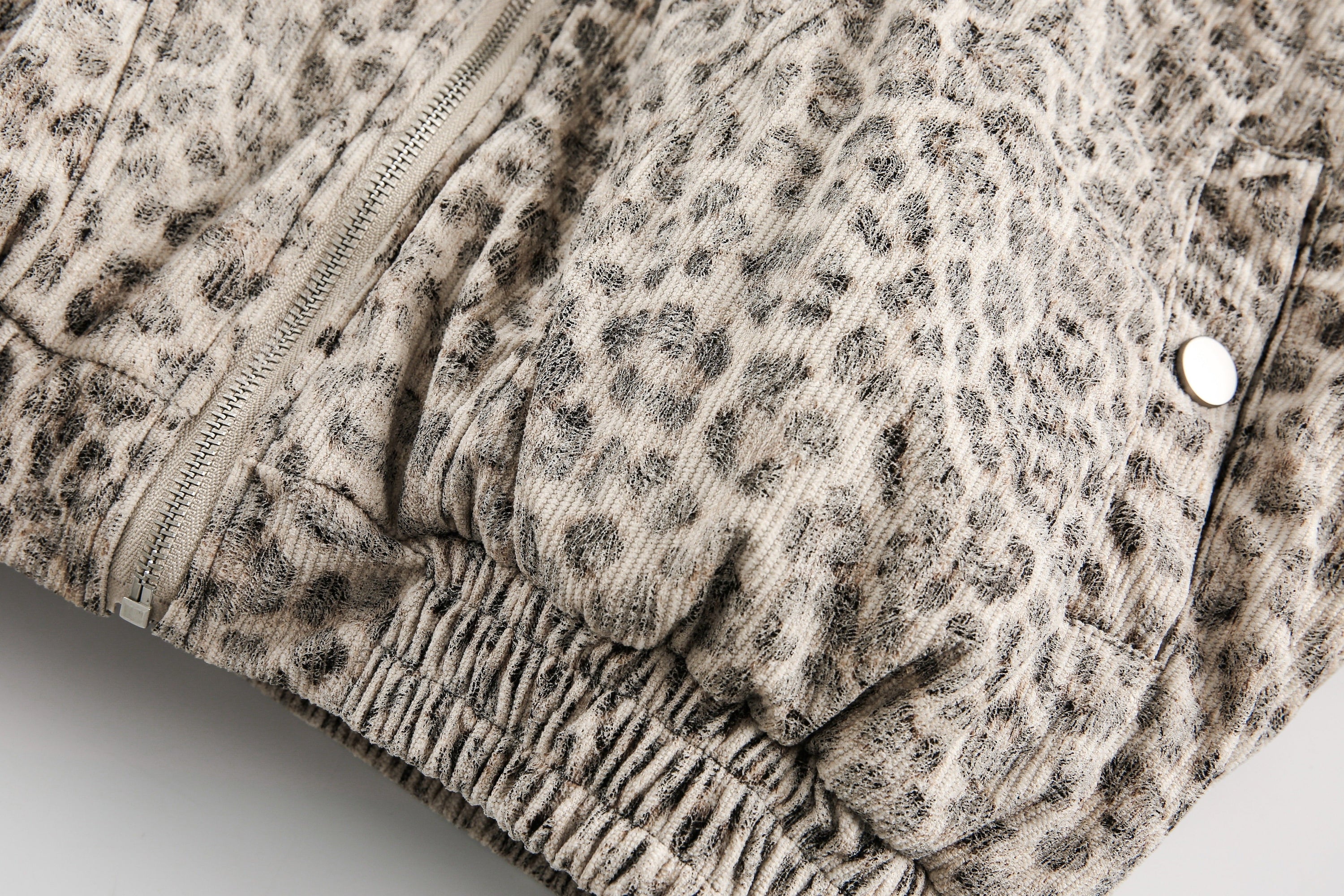 Leopard Print Fur-Trim Hooded Bomber Jacket | Omirad