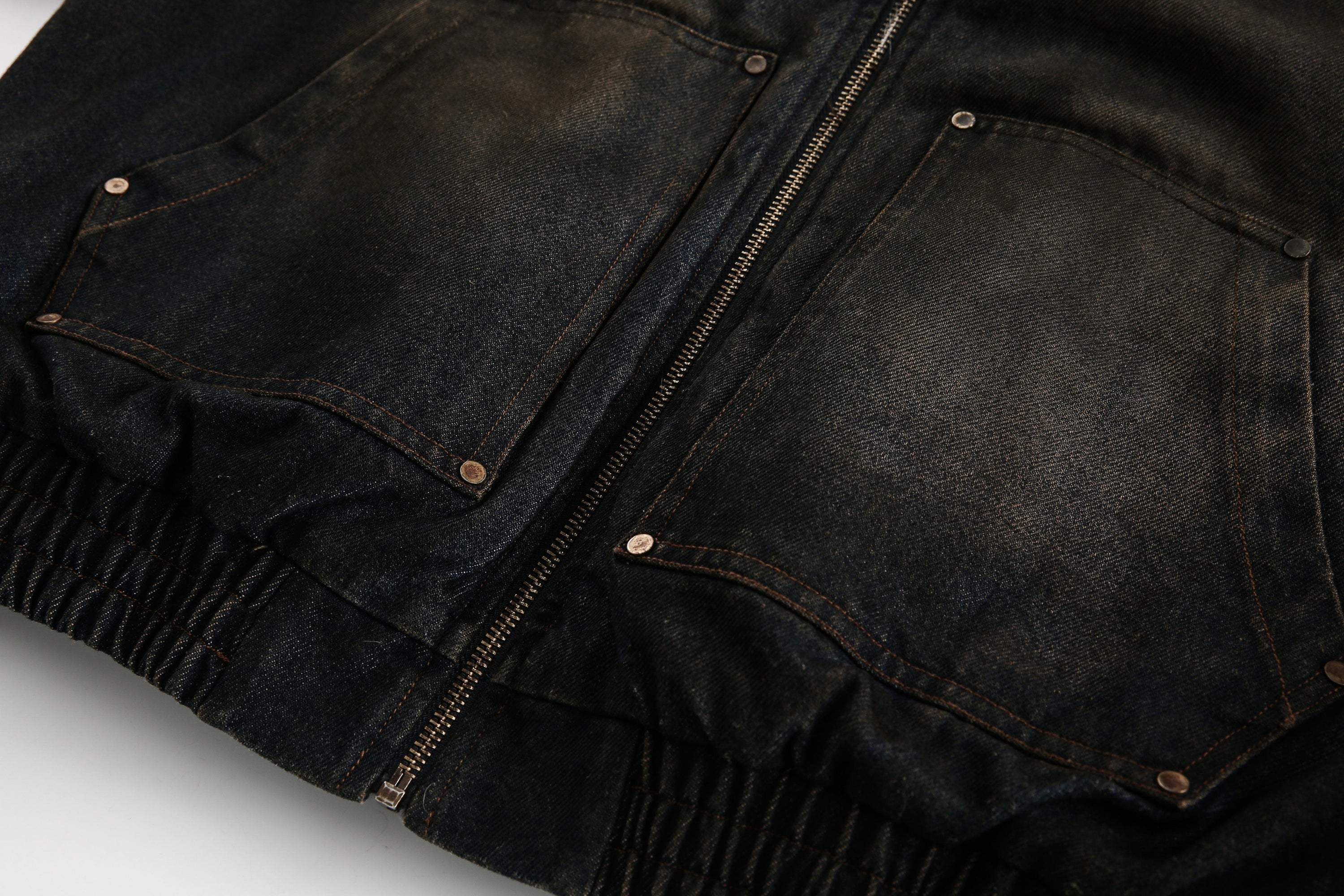 Fur-Lined Washed Hooded Bomber Jacket | Winter Streetwear