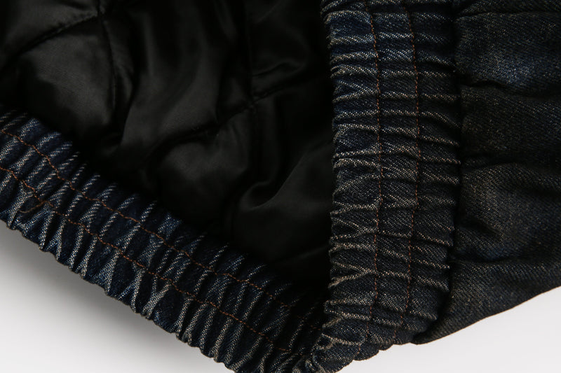Fur-Lined Washed Hooded Bomber Jacket | Winter Streetwear