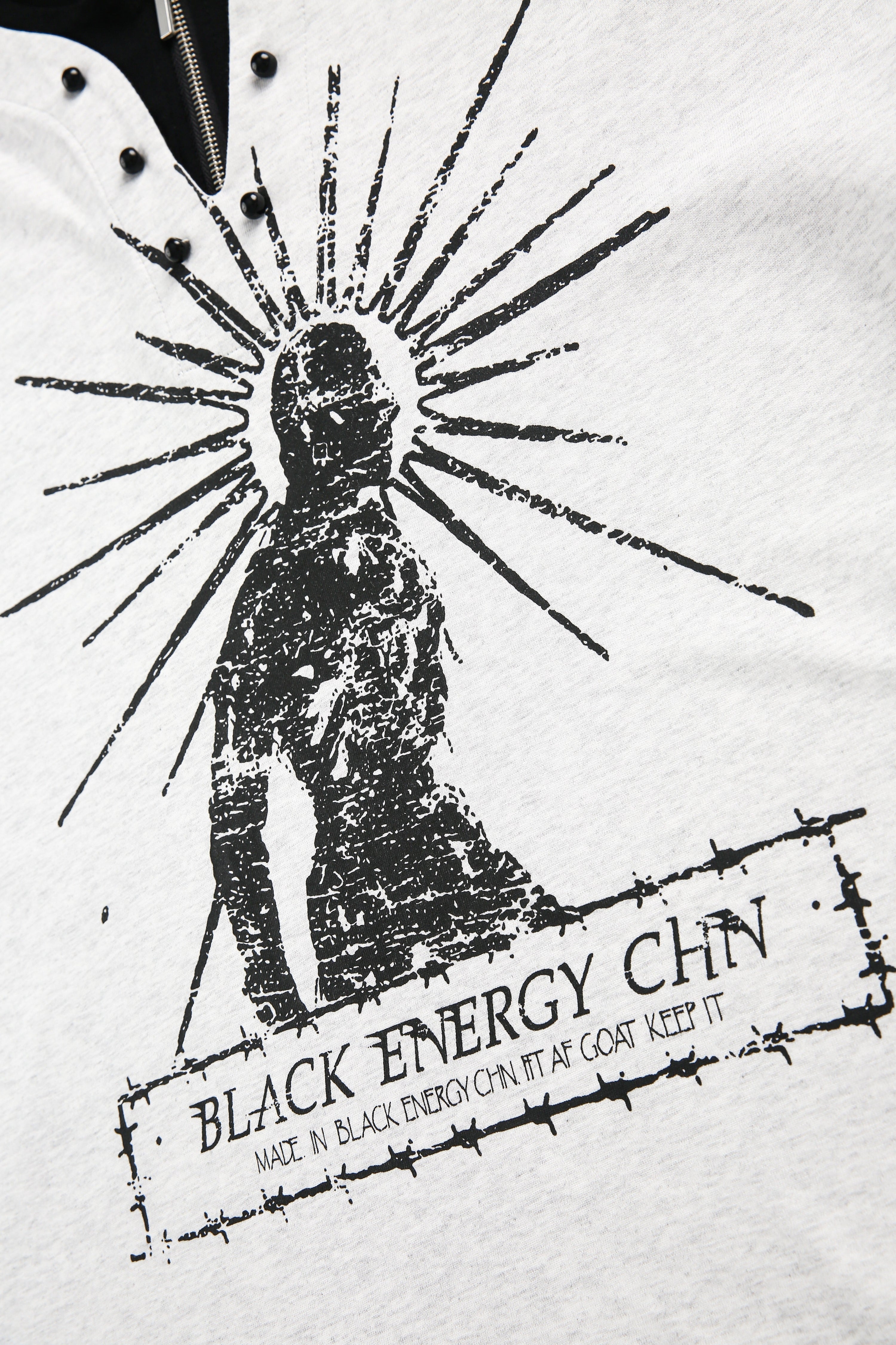 Black Energy Vintage Graphic Long-Sleeve Tee | Oversized Fit