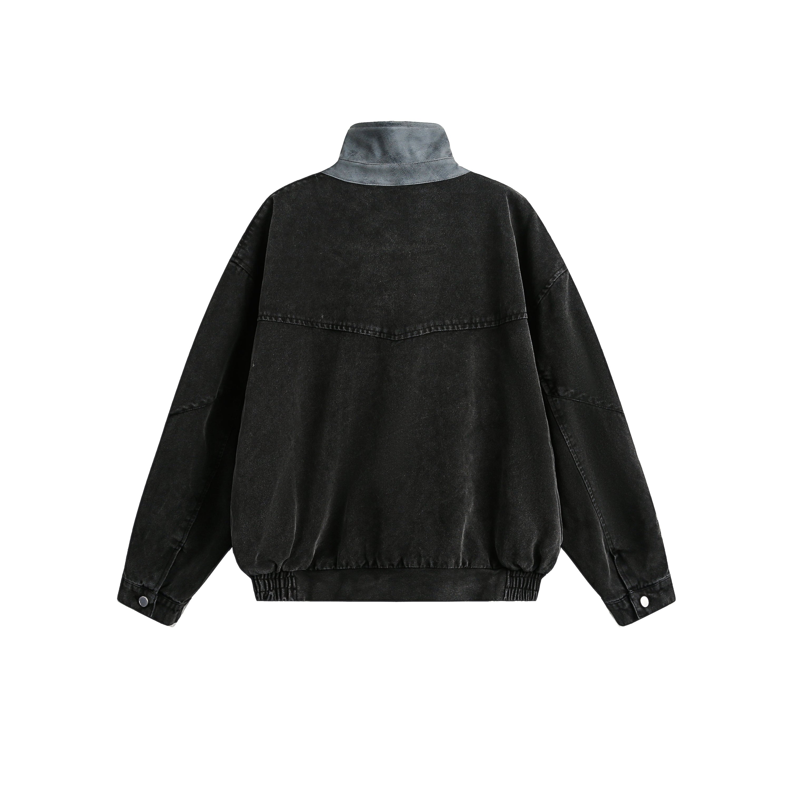 High-Neck Utility Cotton Jacket | Industrial Streetwear