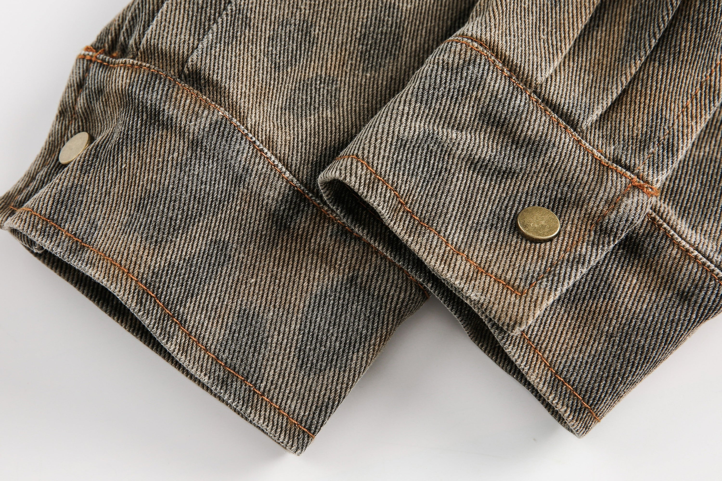 Leopard Washed Denim Shirt Jacket | Vintage Streetwear