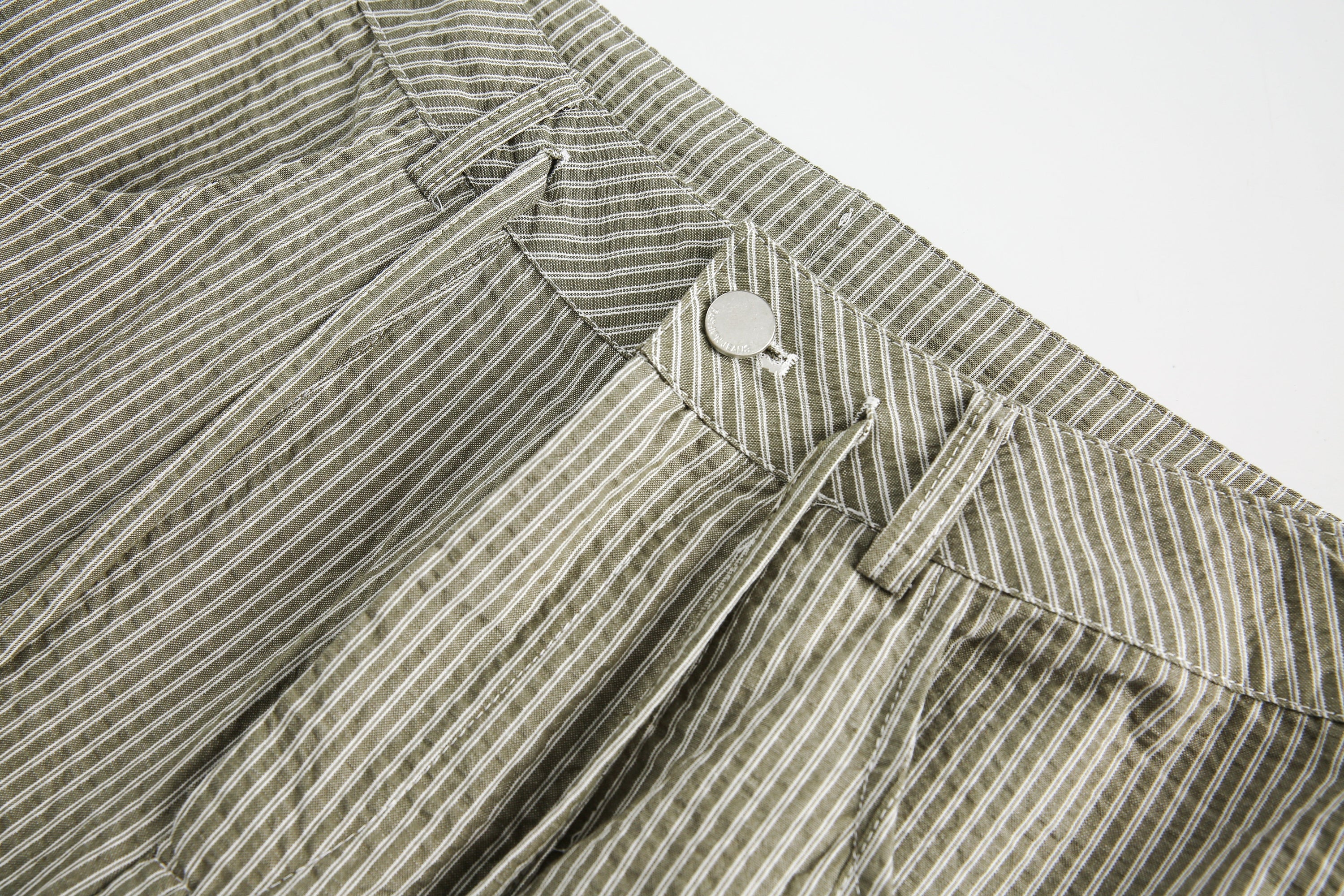 Omirad Pinstripe Wide-Leg Cotton Pants | Relaxed Fit