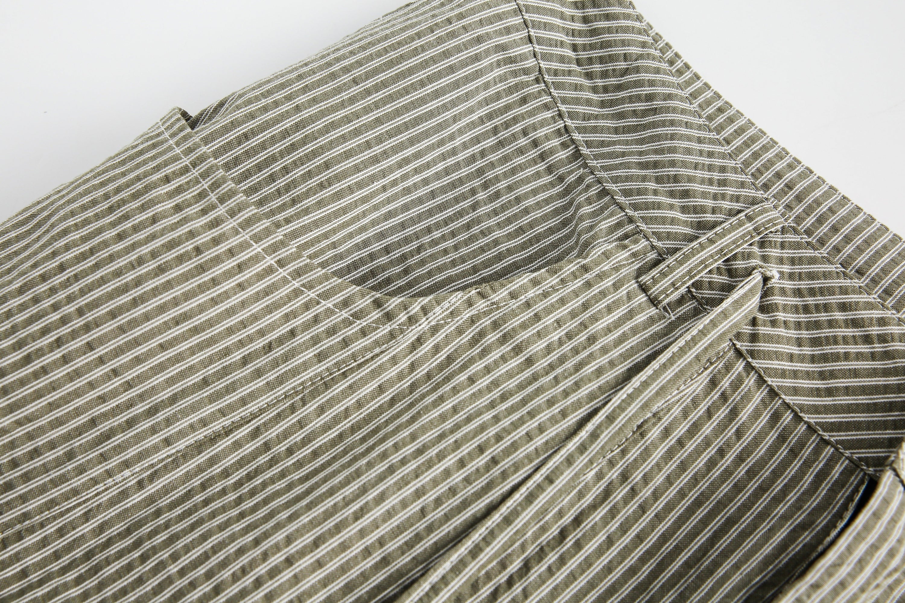 Omirad Pinstripe Wide-Leg Cotton Pants | Relaxed Fit