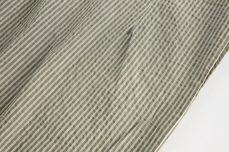 Omirad Pinstripe Wide-Leg Cotton Pants | Relaxed Fit