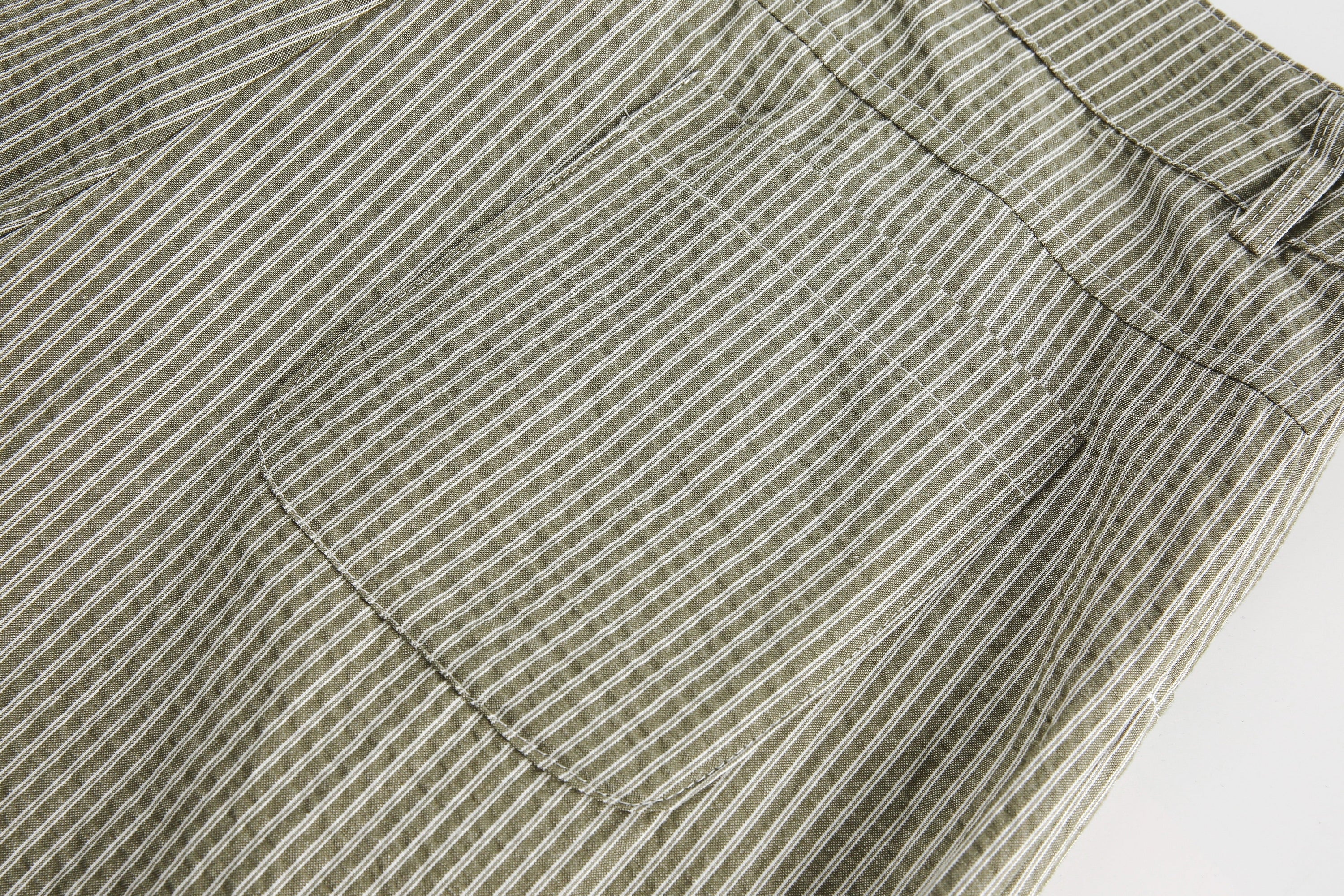 Omirad Pinstripe Wide-Leg Cotton Pants | Relaxed Fit