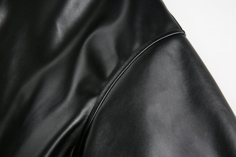 Faux Fur Hooded PU Leather Bomber Jacket | Black & Pink