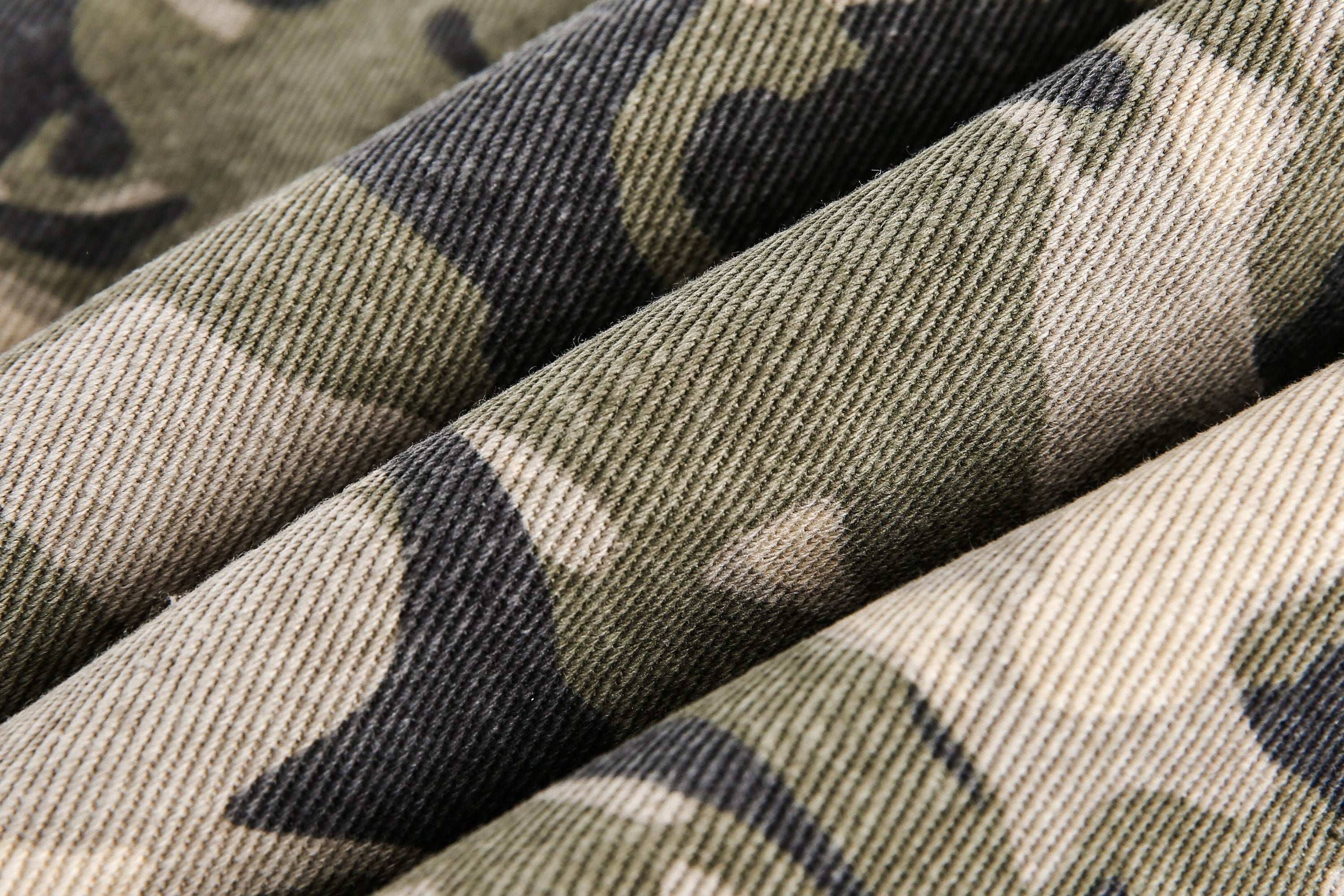 Camo Faux Fur-Lined Hooded Bomber Jacket | 100% Cotton
