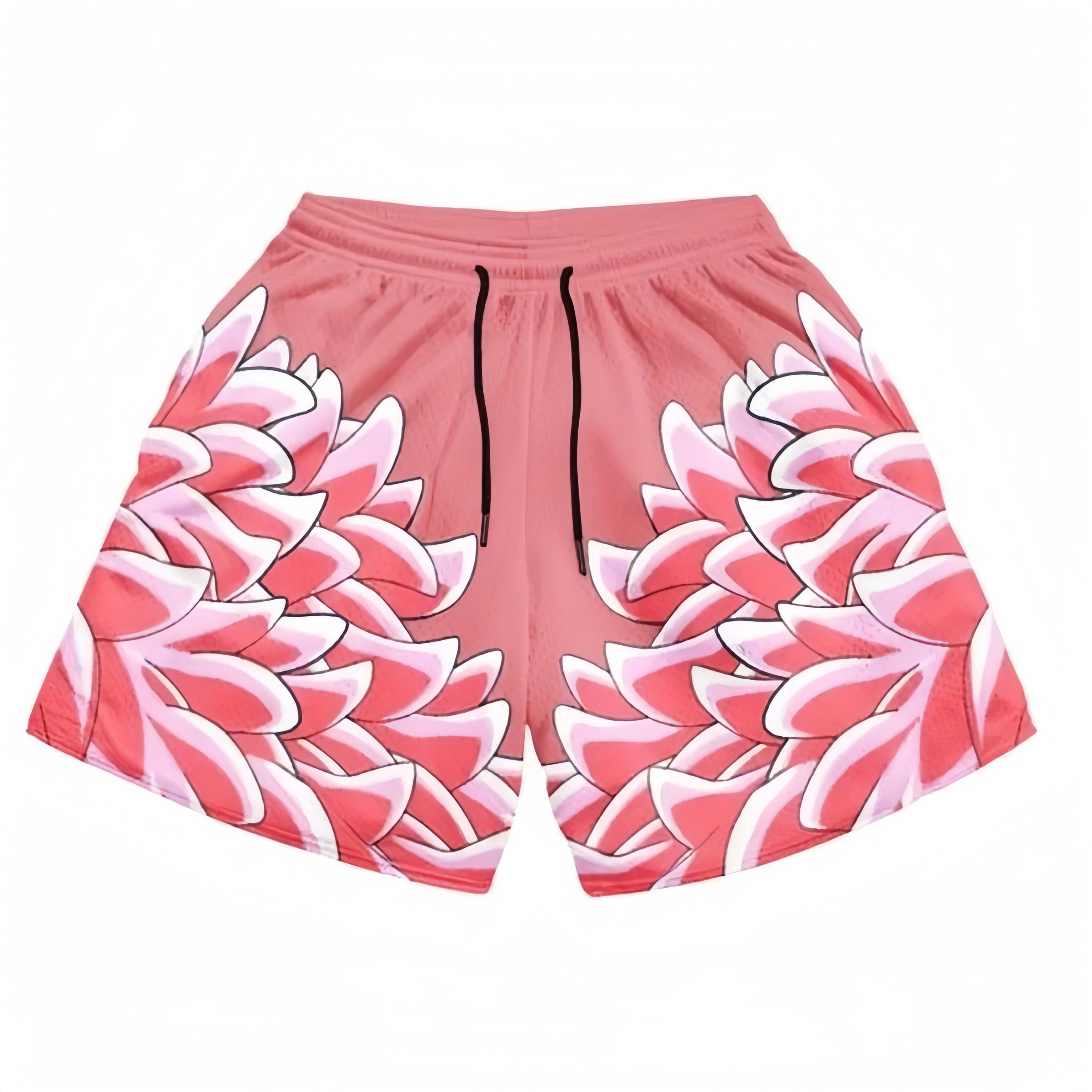 One Piece-Inspired Shorts – Nico Robin Flower Blossom Design Pink Casual Shorts