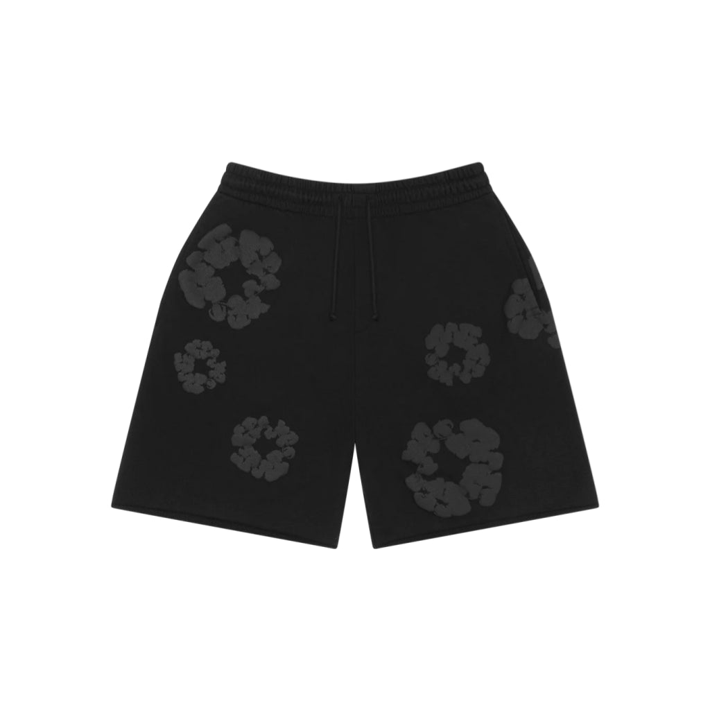Denim Tears Cotton Wreath Sweat Shorts – Black Tonal