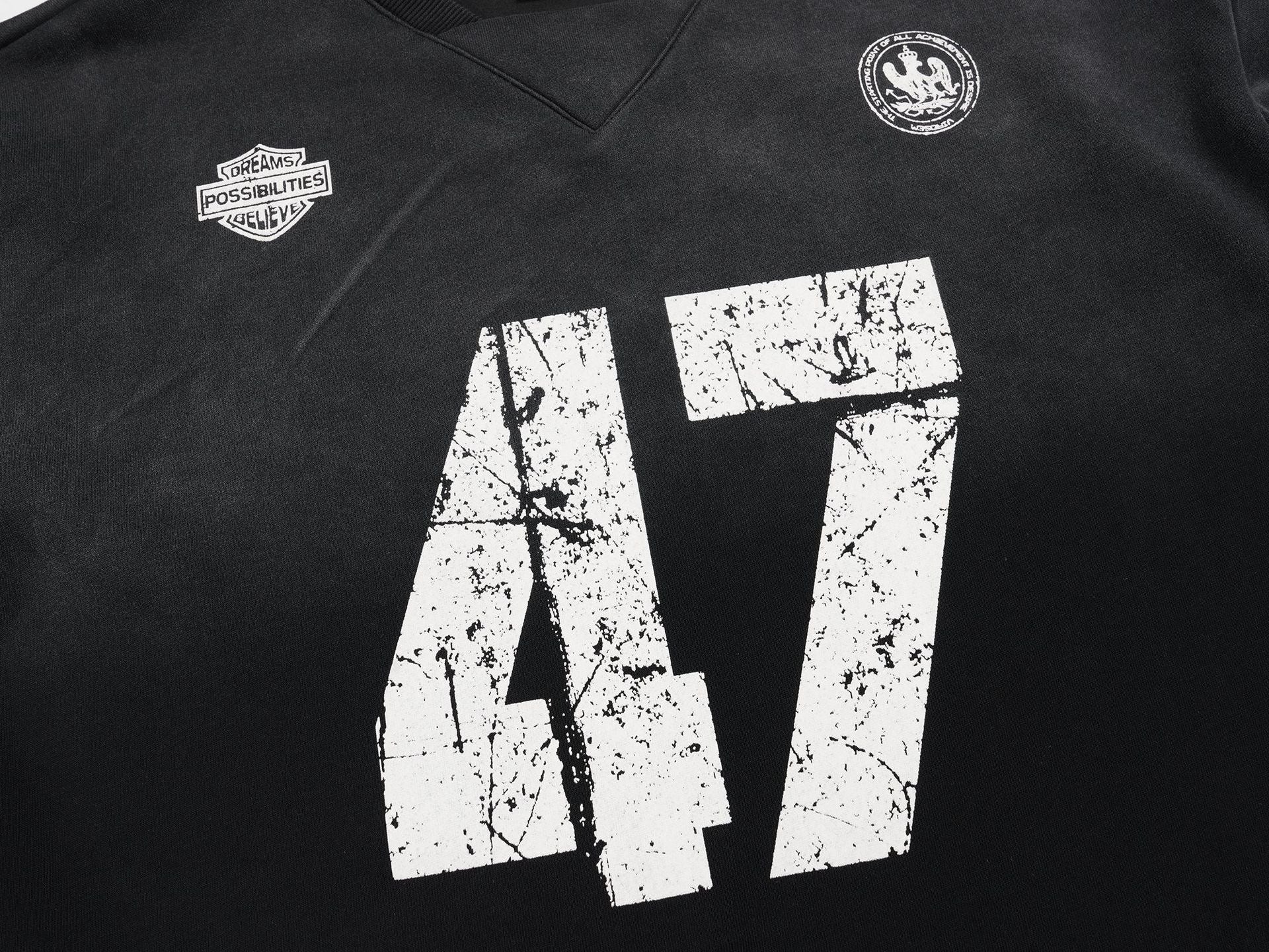 Omirad Vintage Fade Jersey Long Sleeve | Distressed 47 Print