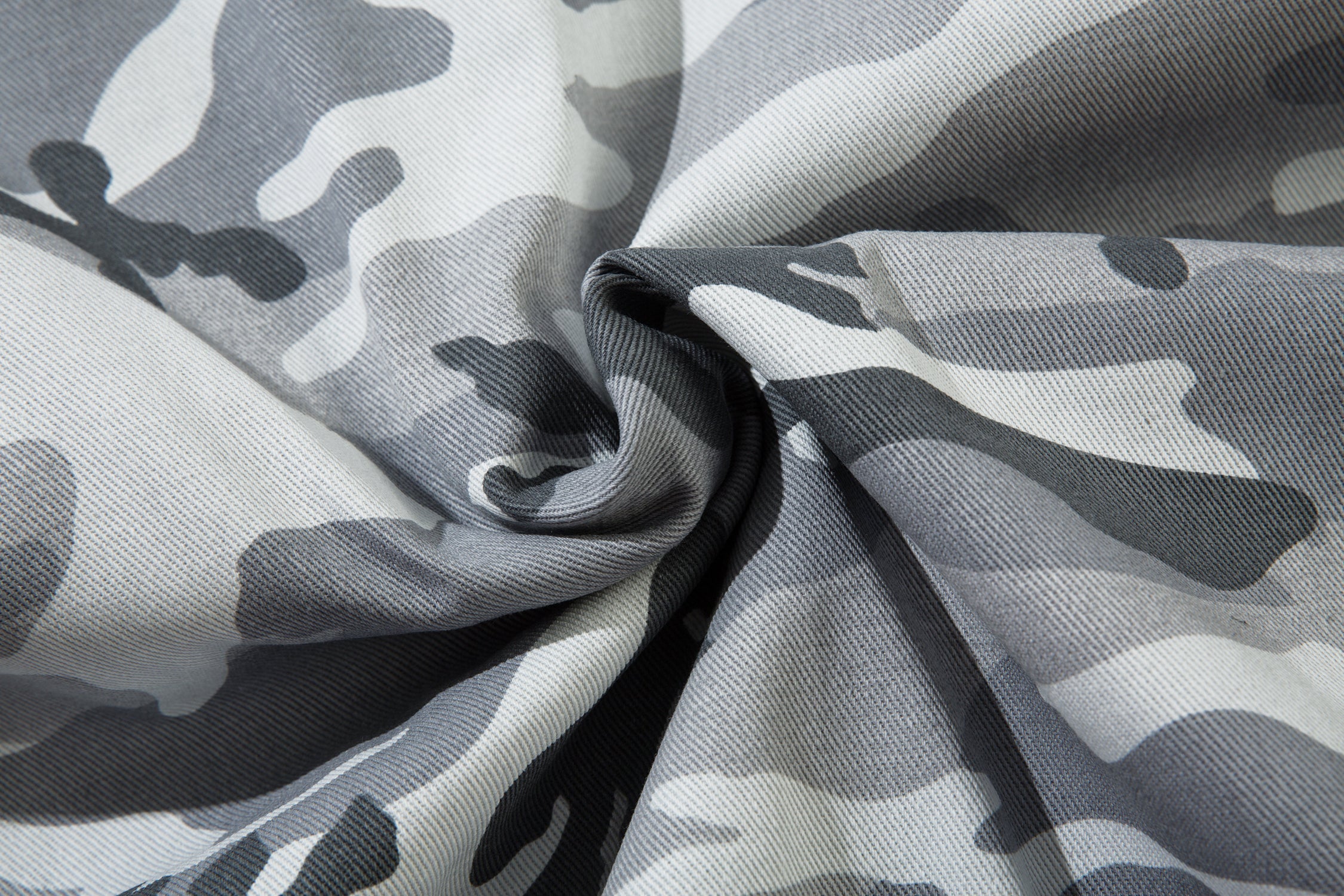Grey Camo Faux Fur-Lined Hooded Bomber Jacket | SEAKOFF