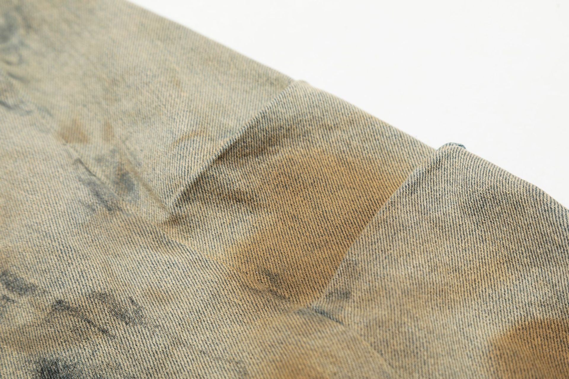Omirad Vintage Spray-Dye Wide-Leg Denim Shorts