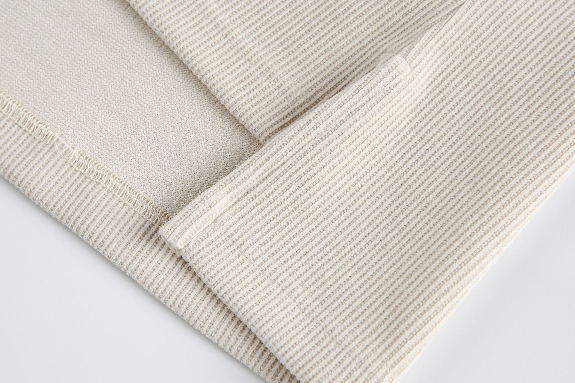 Layered Chest Panel Ribbed Tee | Structured Minimalist Top