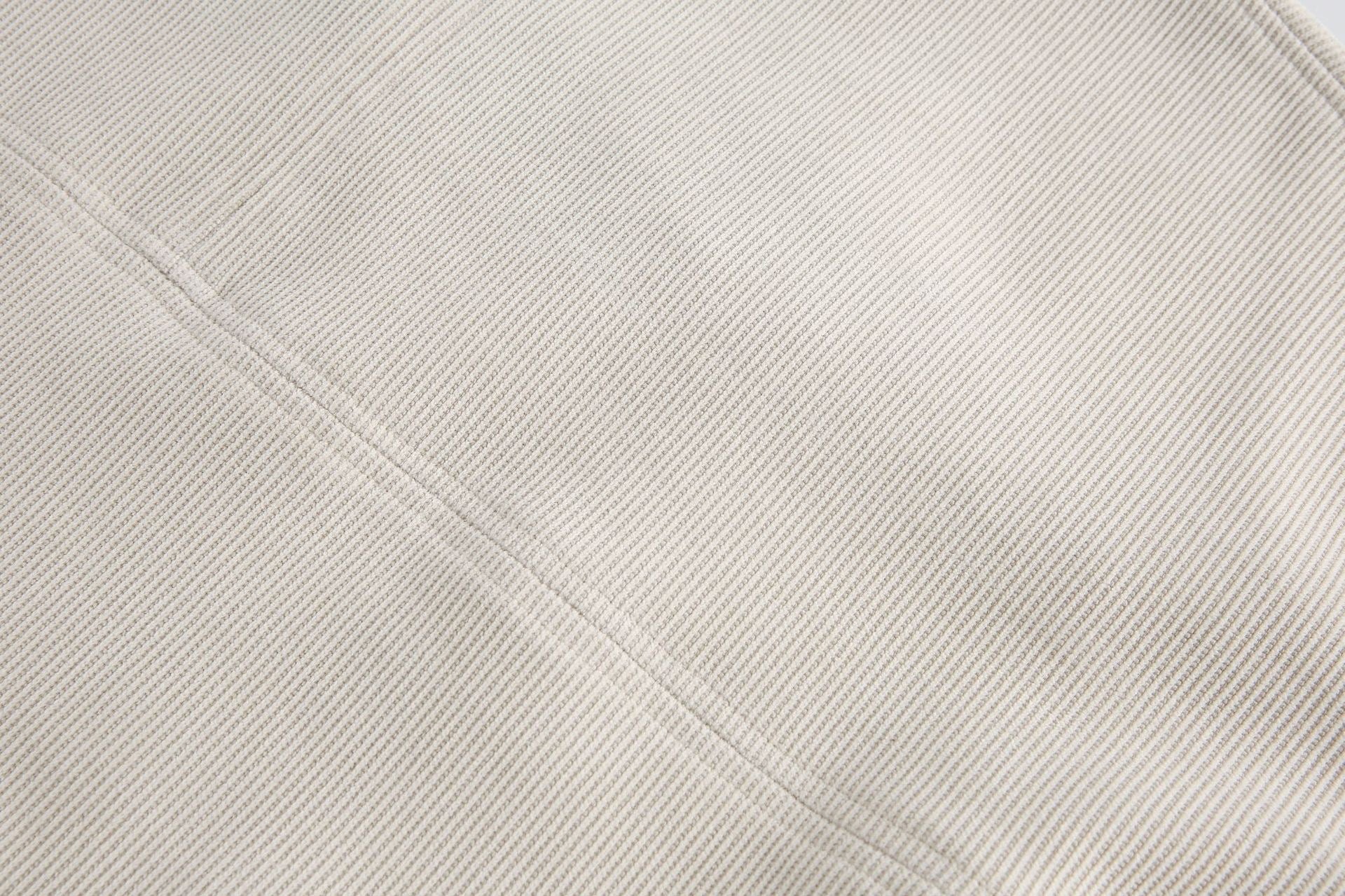 Layered Chest Panel Ribbed Tee | Structured Minimalist Top