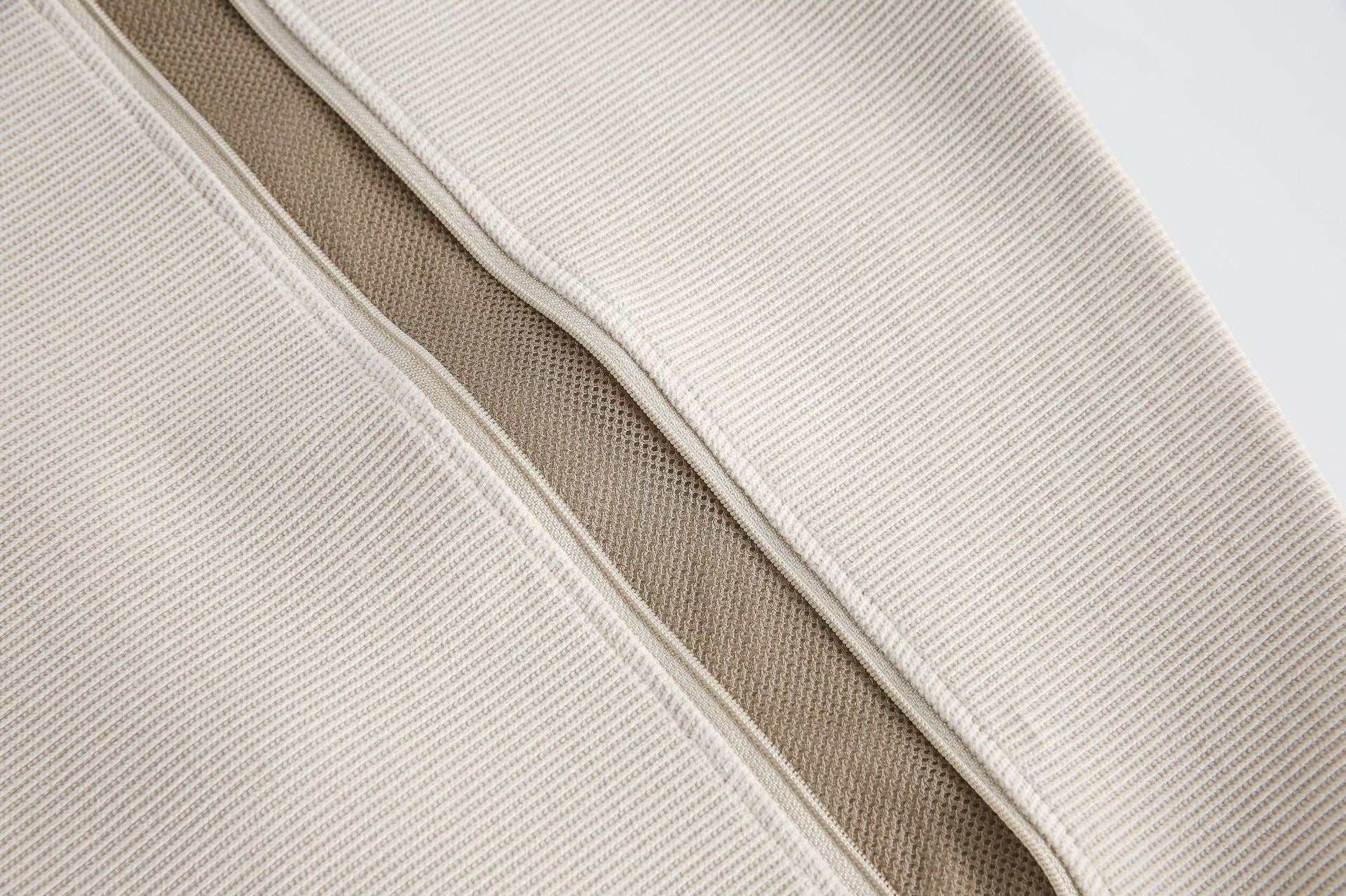 Layered Chest Panel Ribbed Tee | Structured Minimalist Top