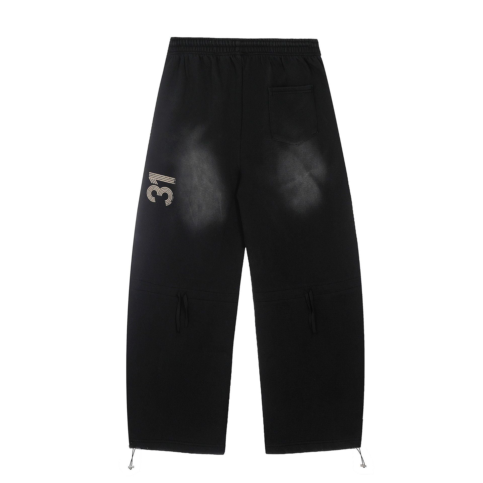 Washed Logo Wide-Leg Sweatpants | Street Style Joggers