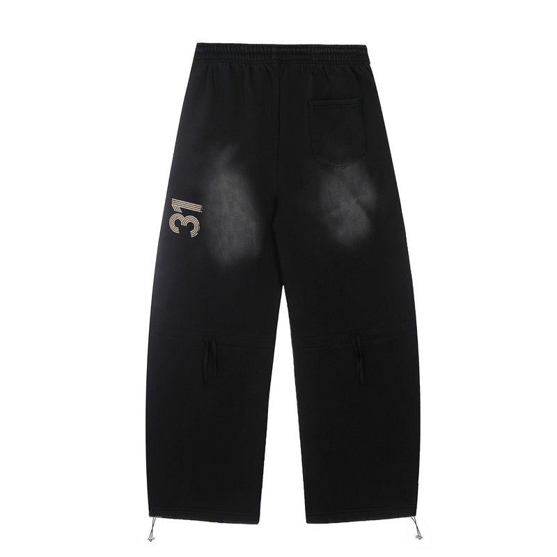 Washed Logo Wide-Leg Sweatpants | Street Style Joggers