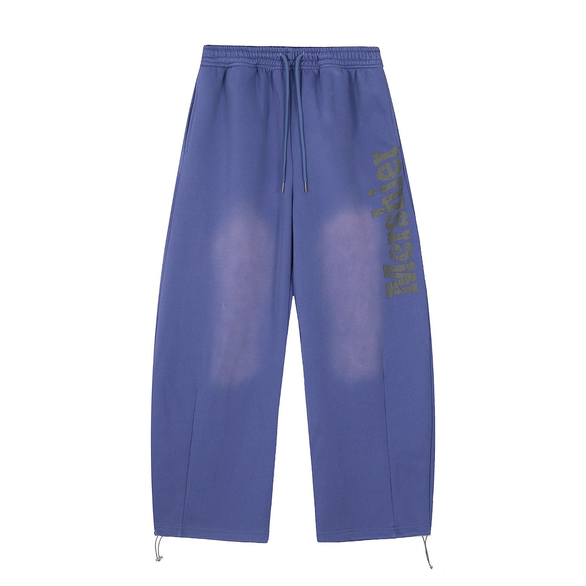 Washed Logo Wide-Leg Sweatpants | Street Style Joggers