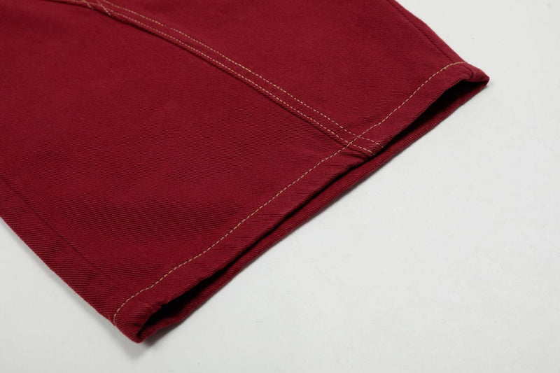 Arc-Stitched Contrast Cargo Pants | Streetwear Relaxed Fit