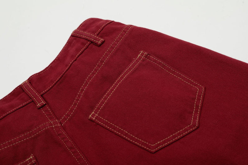Arc-Stitched Contrast Cargo Pants | Streetwear Relaxed Fit
