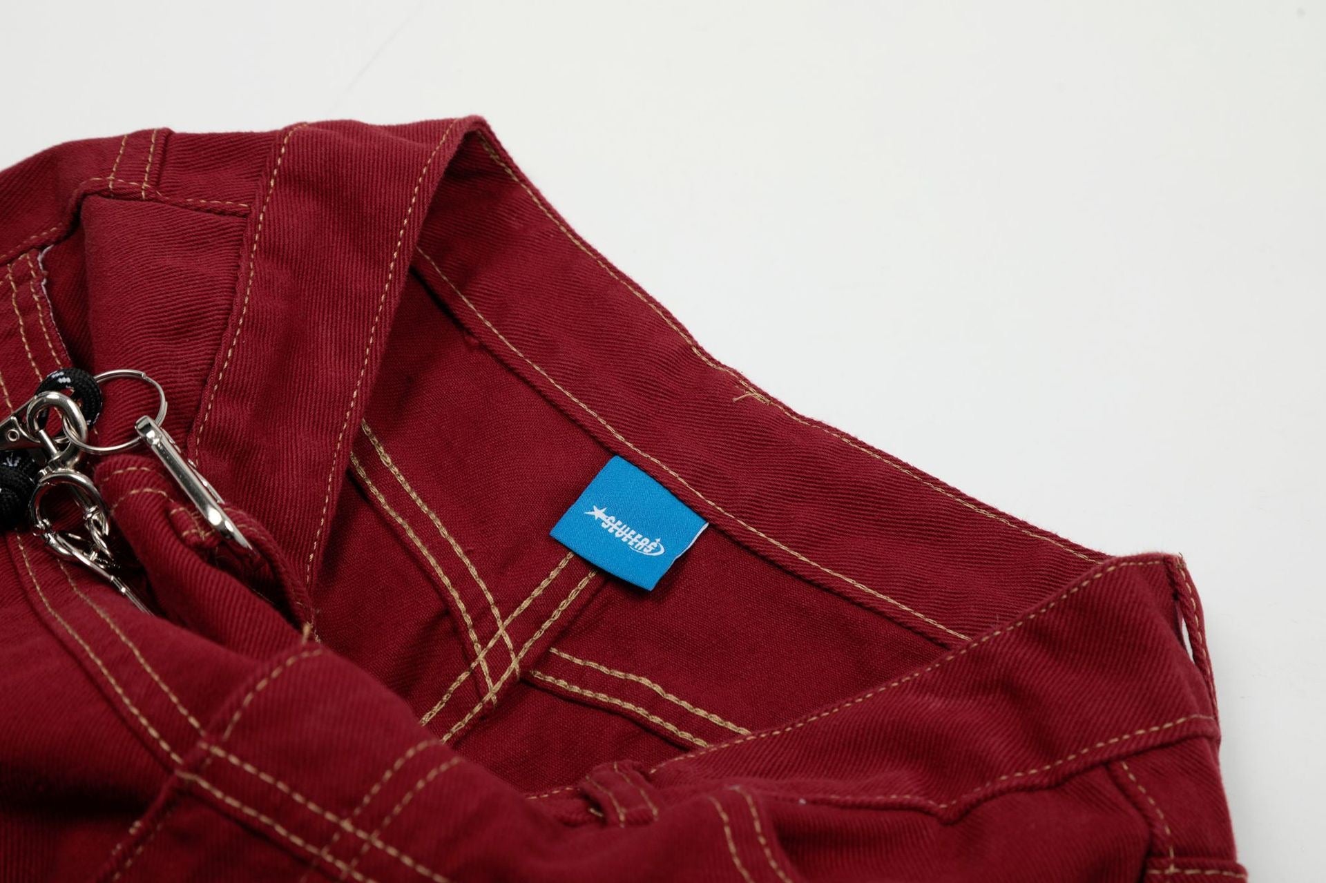 Arc-Stitched Contrast Cargo Pants | Streetwear Relaxed Fit