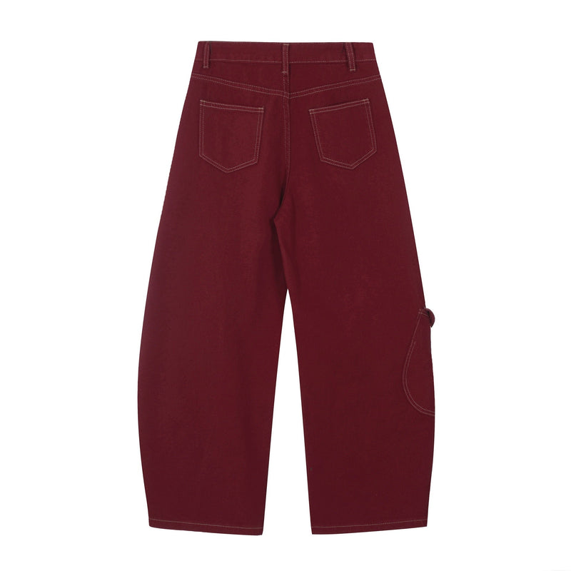 Arc-Stitched Contrast Cargo Pants | Streetwear Relaxed Fit