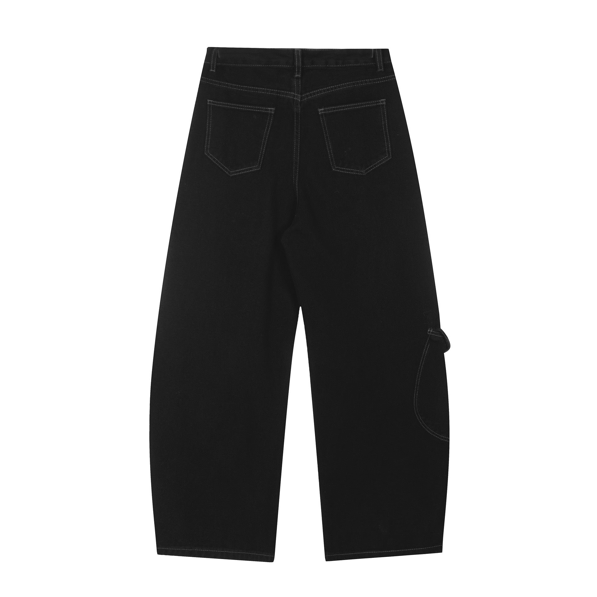 Arc-Stitched Contrast Cargo Pants | Streetwear Relaxed Fit