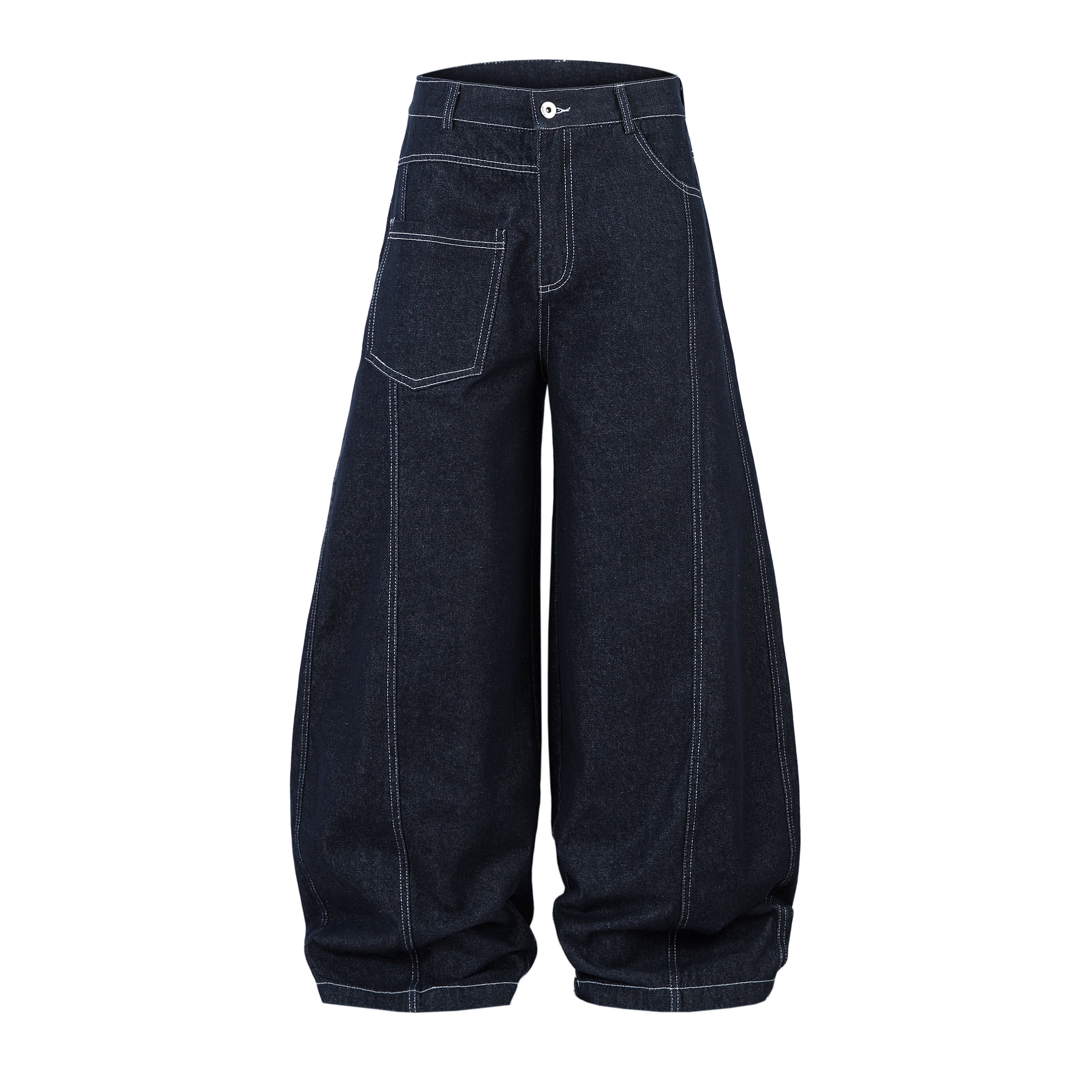 Omirad Balloon Wide-Leg Jeans | Dark Indigo Denim