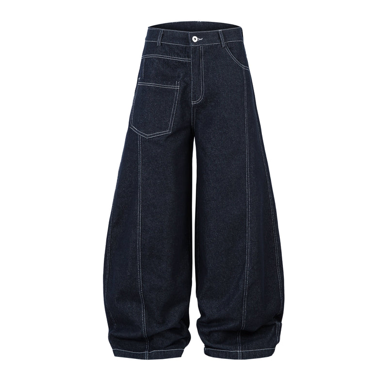 Omirad Balloon Wide-Leg Jeans | Dark Indigo Denim