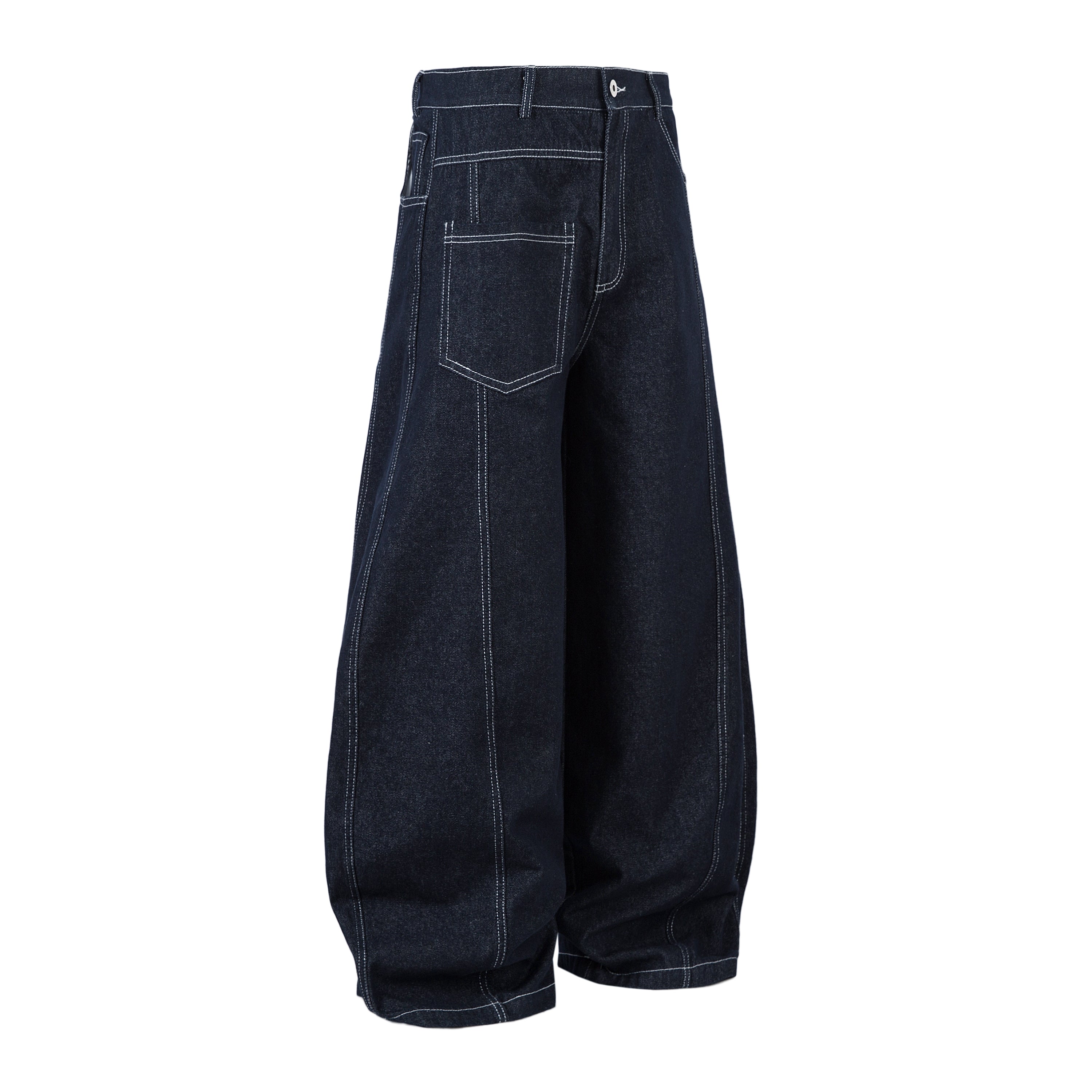 Omirad Balloon Wide-Leg Jeans | Dark Indigo Denim