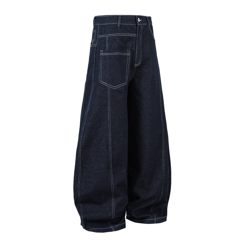 Omirad Balloon Wide-Leg Jeans | Dark Indigo Denim