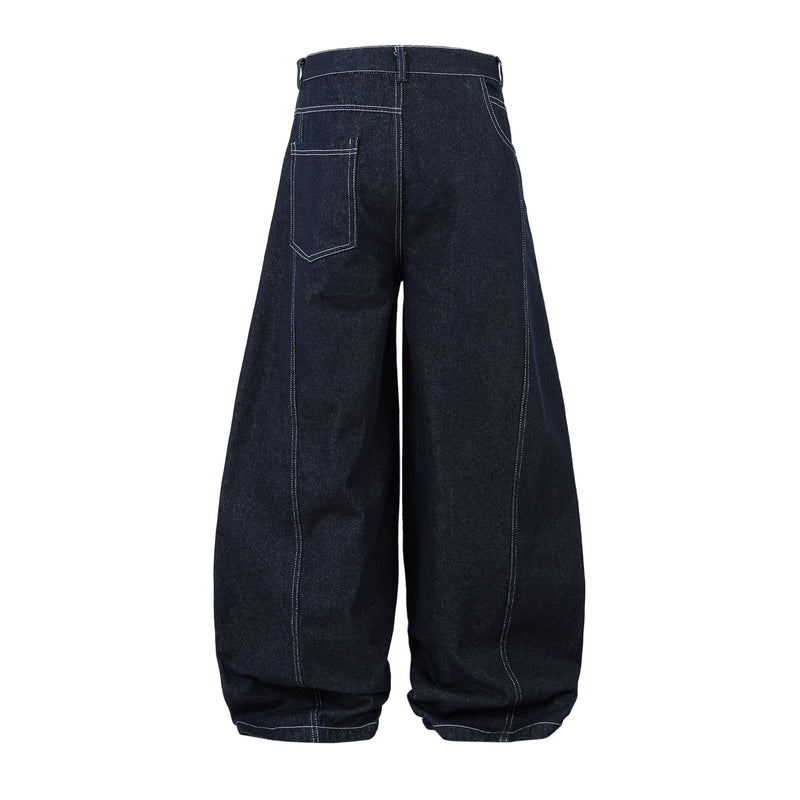 Omirad Balloon Wide-Leg Jeans | Dark Indigo Denim