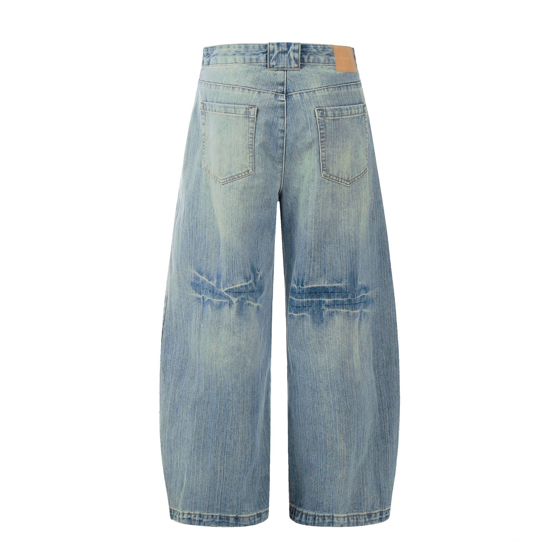 Omirad Vintage Fade Balloon Jeans | Wide Leg Denim