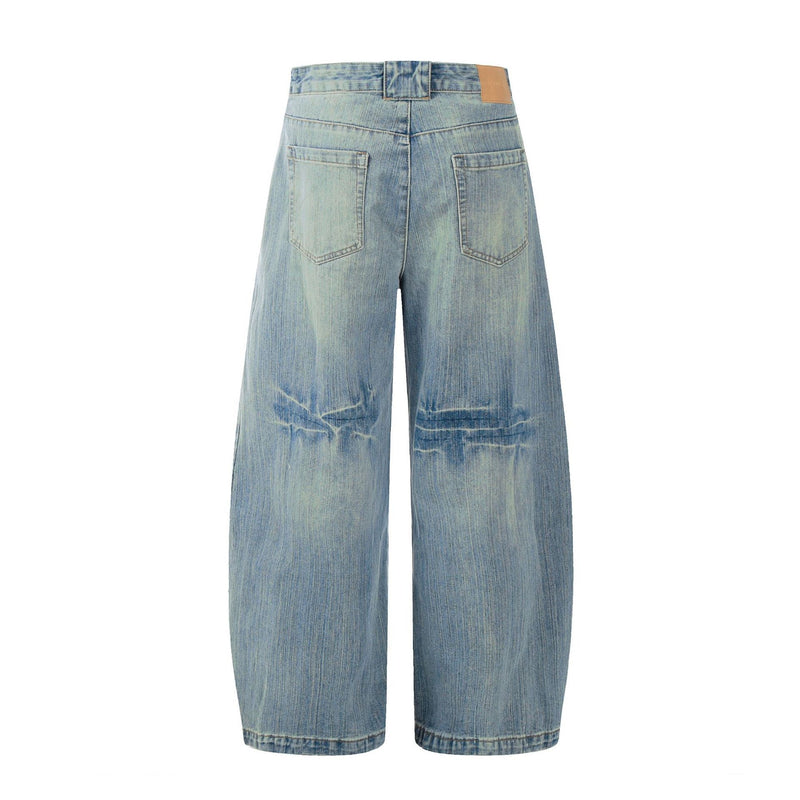 Omirad Vintage Fade Balloon Jeans | Wide Leg Denim