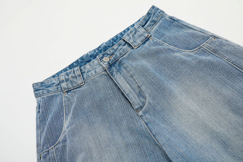 Omirad Vintage Fade Balloon Jeans | Wide Leg Denim