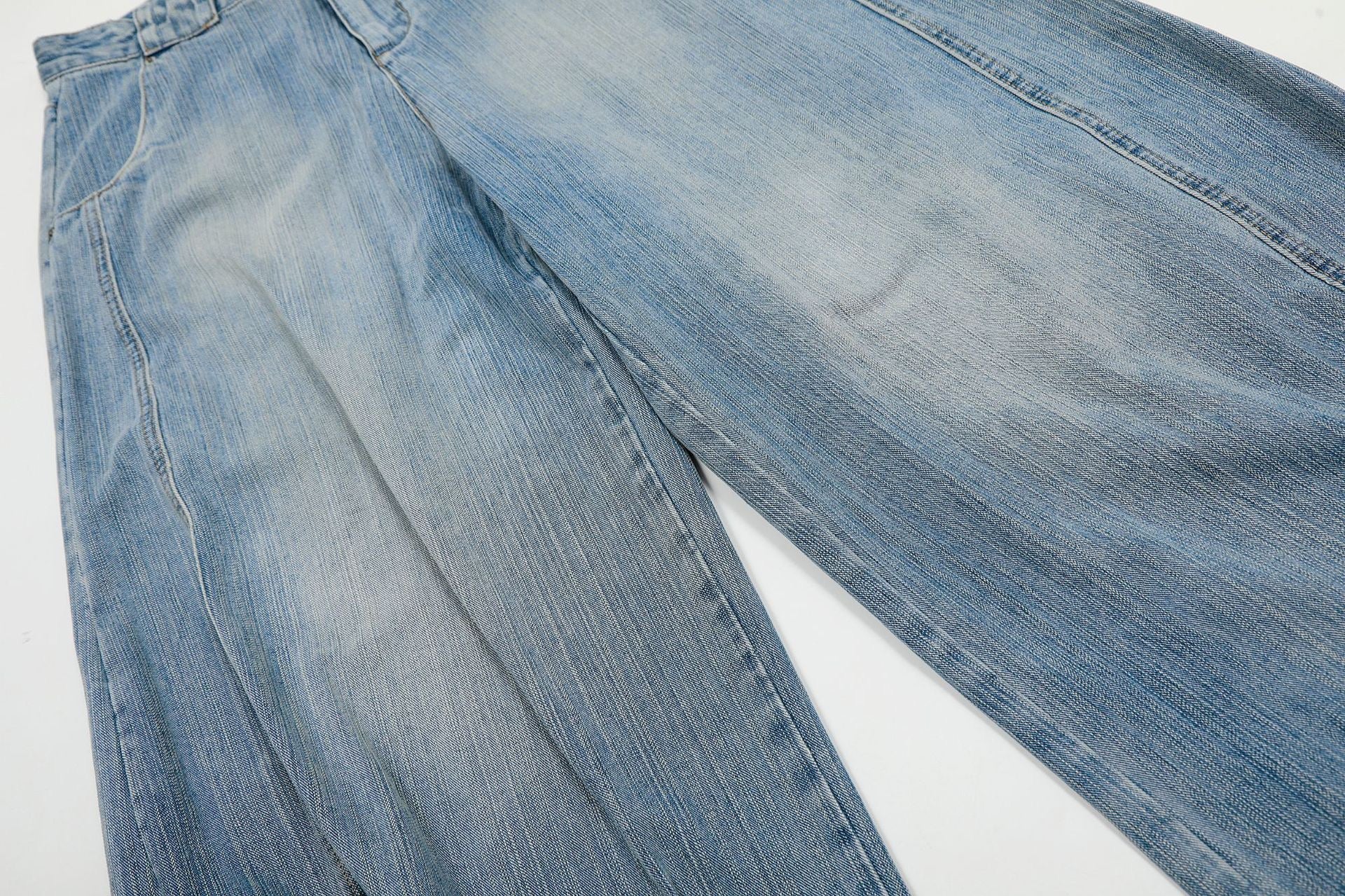 Omirad Vintage Fade Balloon Jeans | Wide Leg Denim
