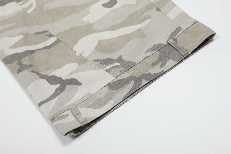 Arctic Camo Wide-Leg Cargo Pants | Streetwear Utility Fit