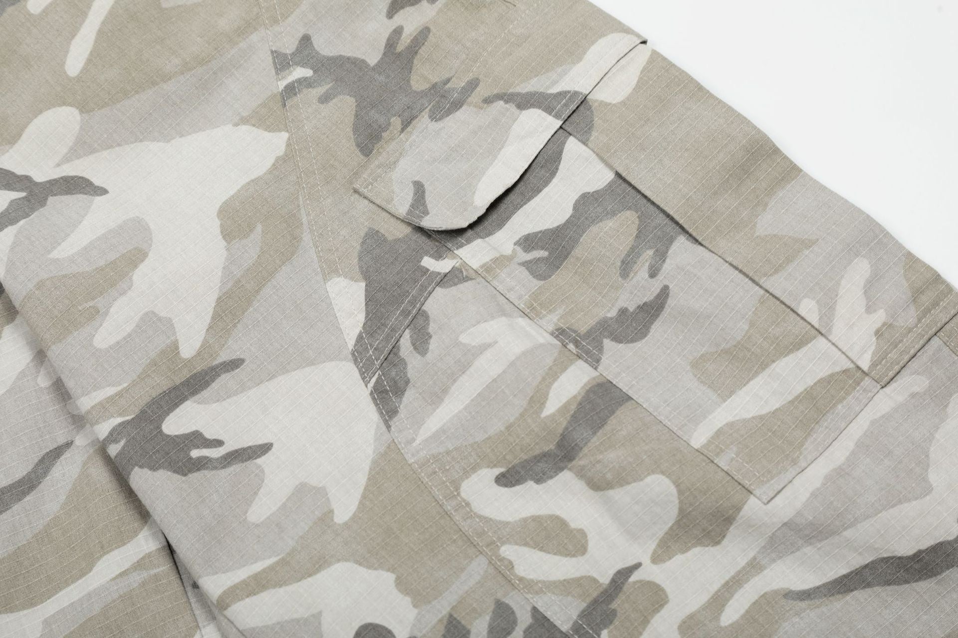 Arctic Camo Wide-Leg Cargo Pants | Streetwear Utility Fit