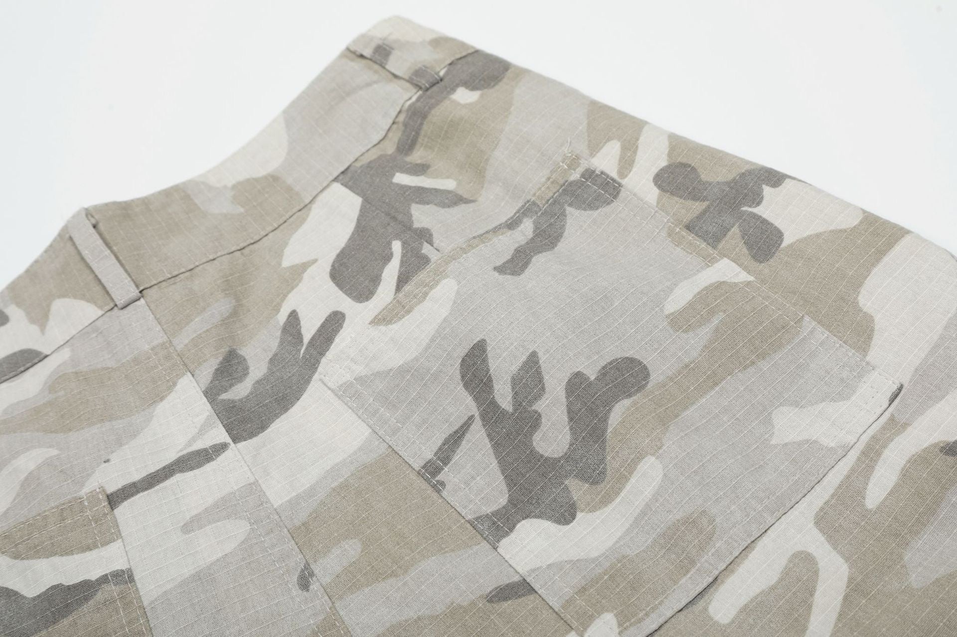 Arctic Camo Wide-Leg Cargo Pants | Streetwear Utility Fit