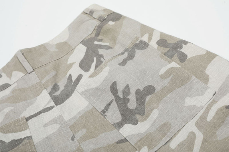 Arctic Camo Wide-Leg Cargo Pants | Streetwear Utility Fit