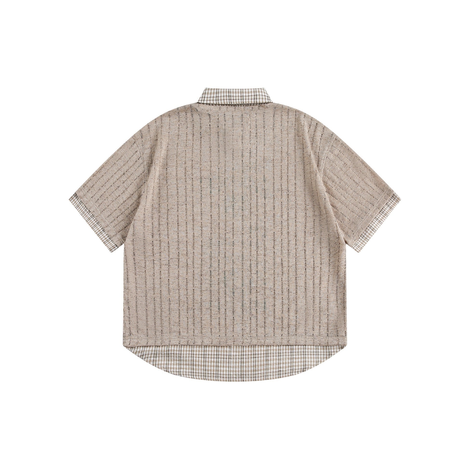 King Garden Plaid Collar Mesh Graphic Tee | Vintage Streetwear