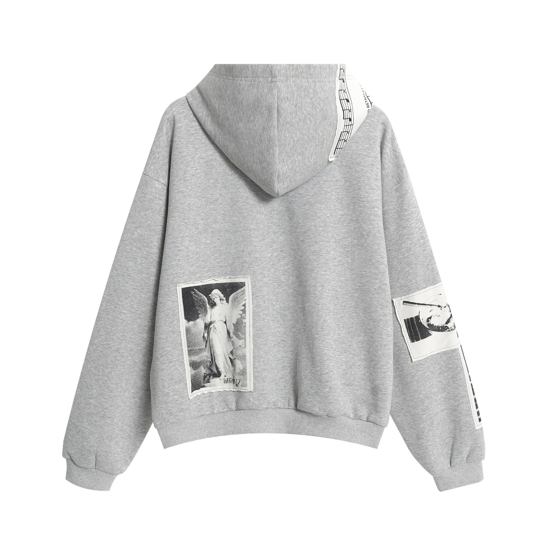 Omirad Photo Collage Zip Hoodie | Vintage Graphic Streetwear