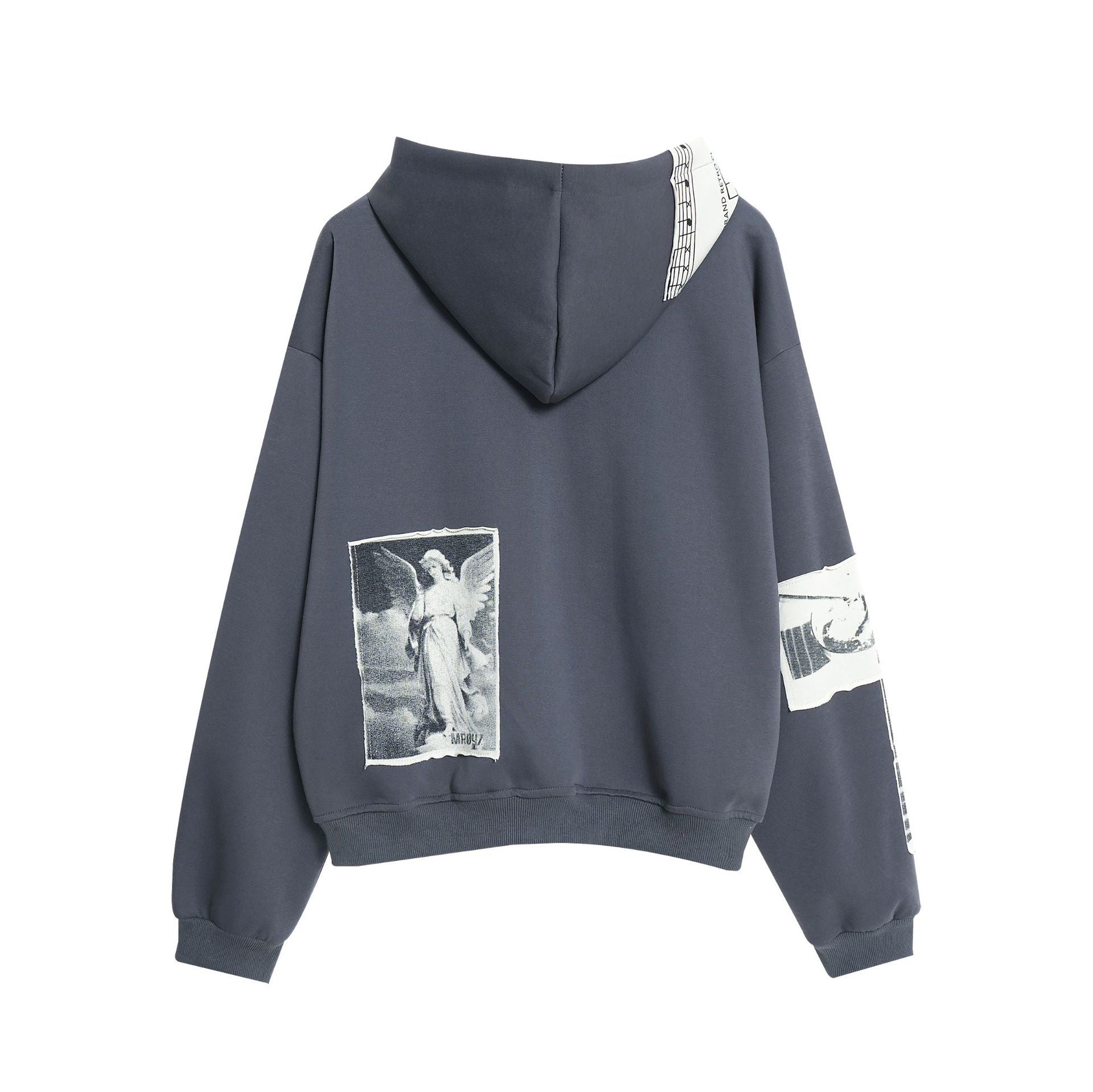 Omirad Photo Collage Zip Hoodie | Vintage Graphic Streetwear