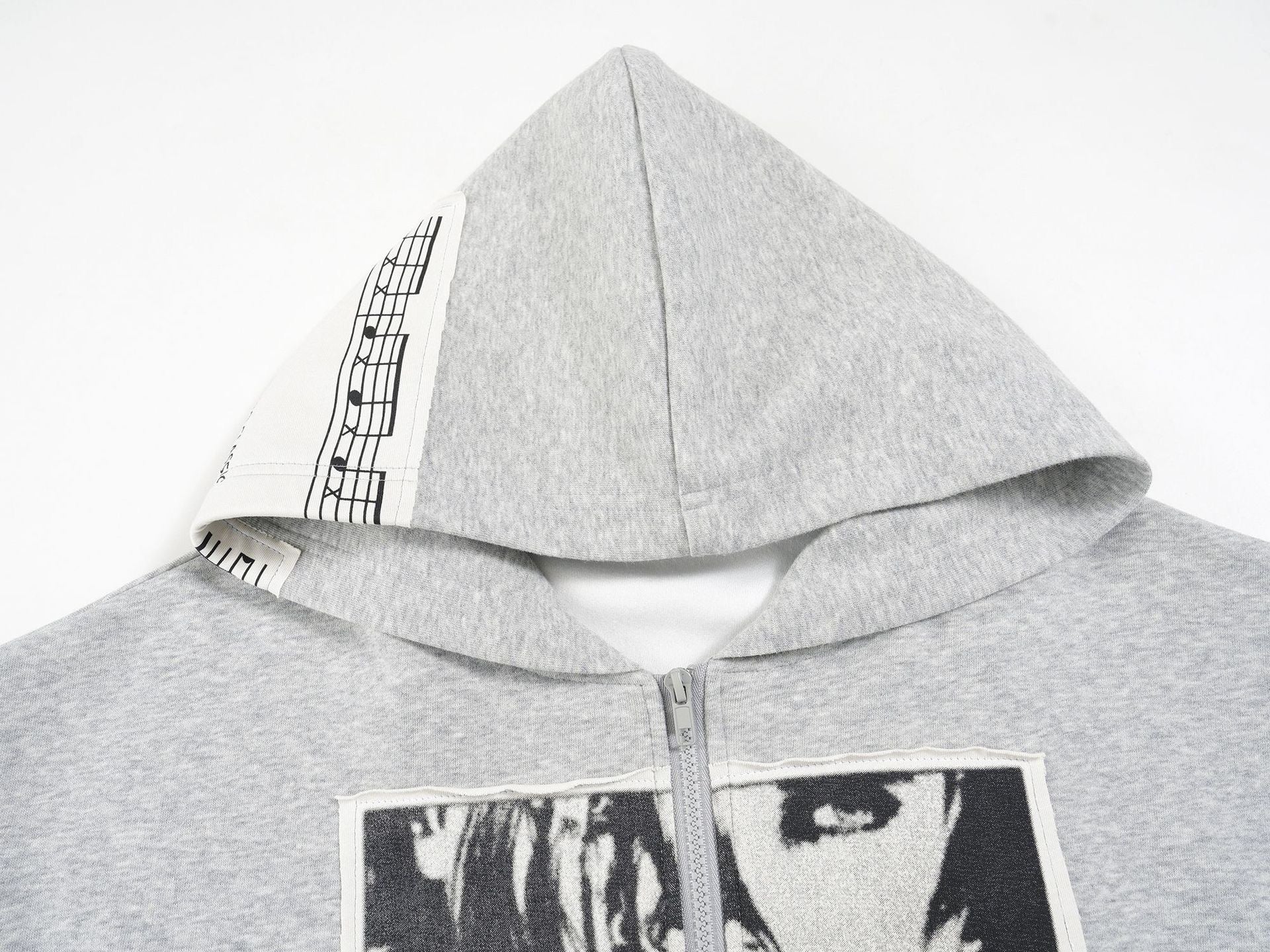 Omirad Photo Collage Zip Hoodie | Vintage Graphic Streetwear