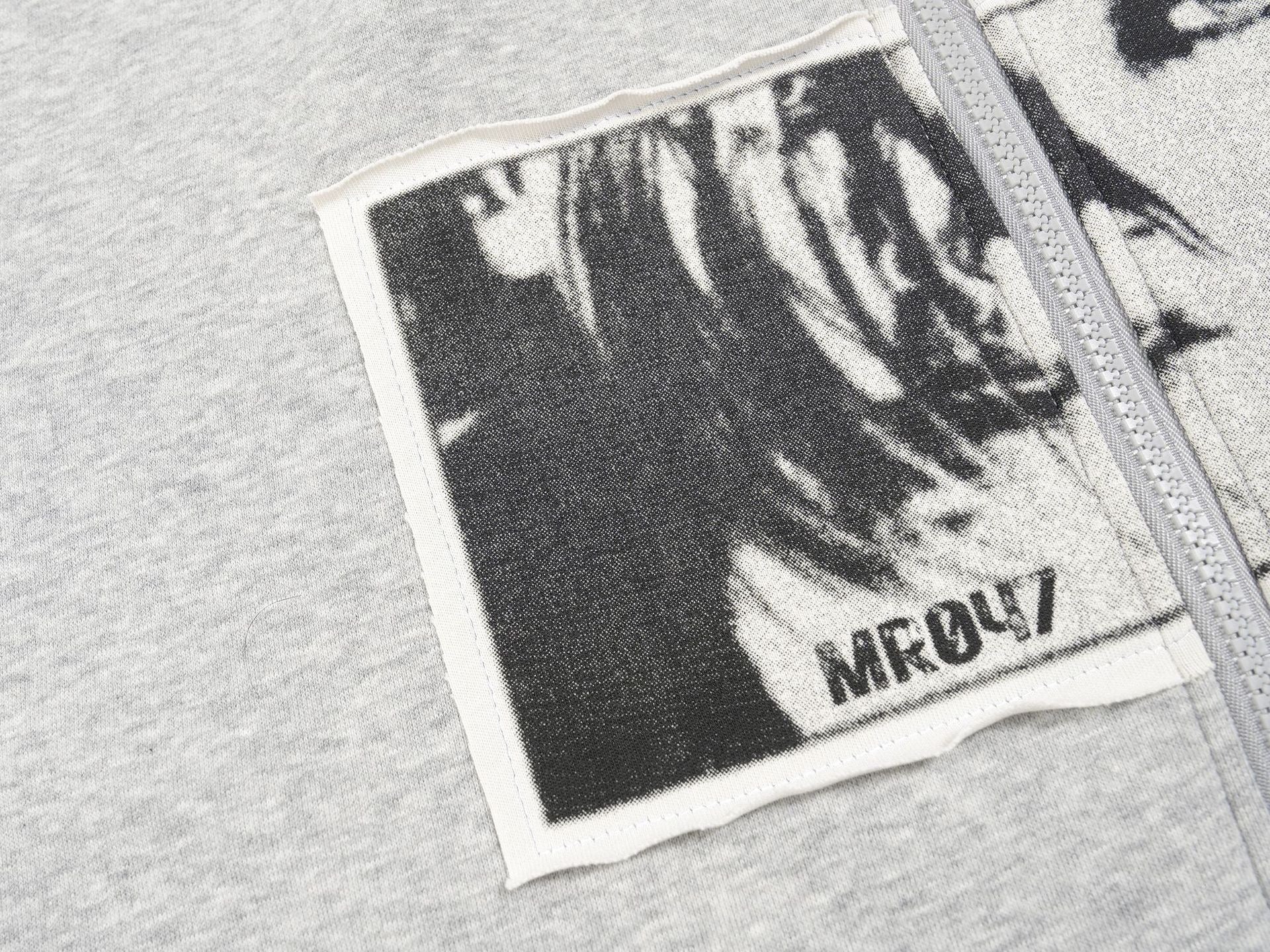 Omirad Photo Collage Zip Hoodie | Vintage Graphic Streetwear