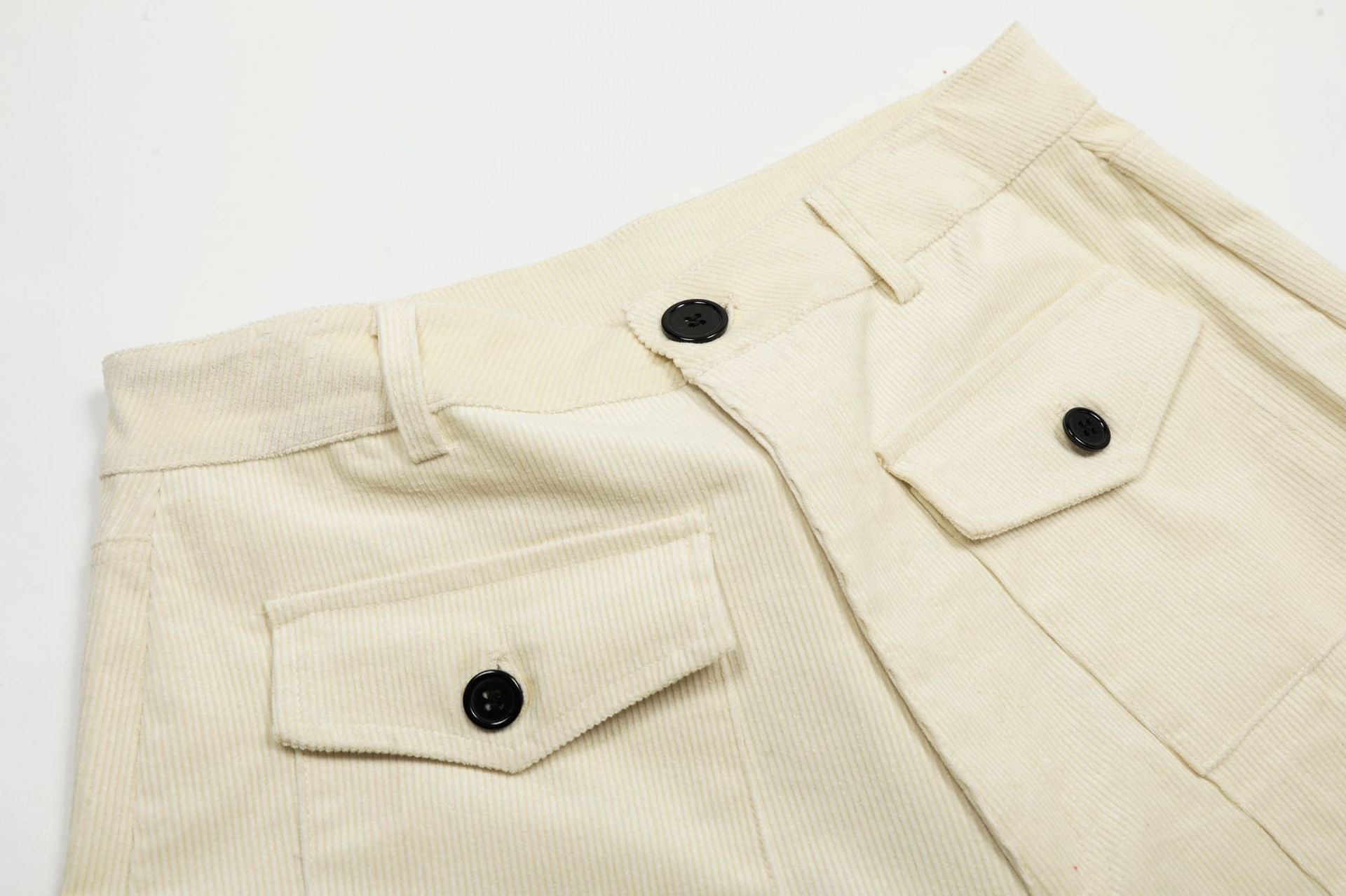 Omirad Corduroy Cargo Shorts | Wide-Leg Streetwear