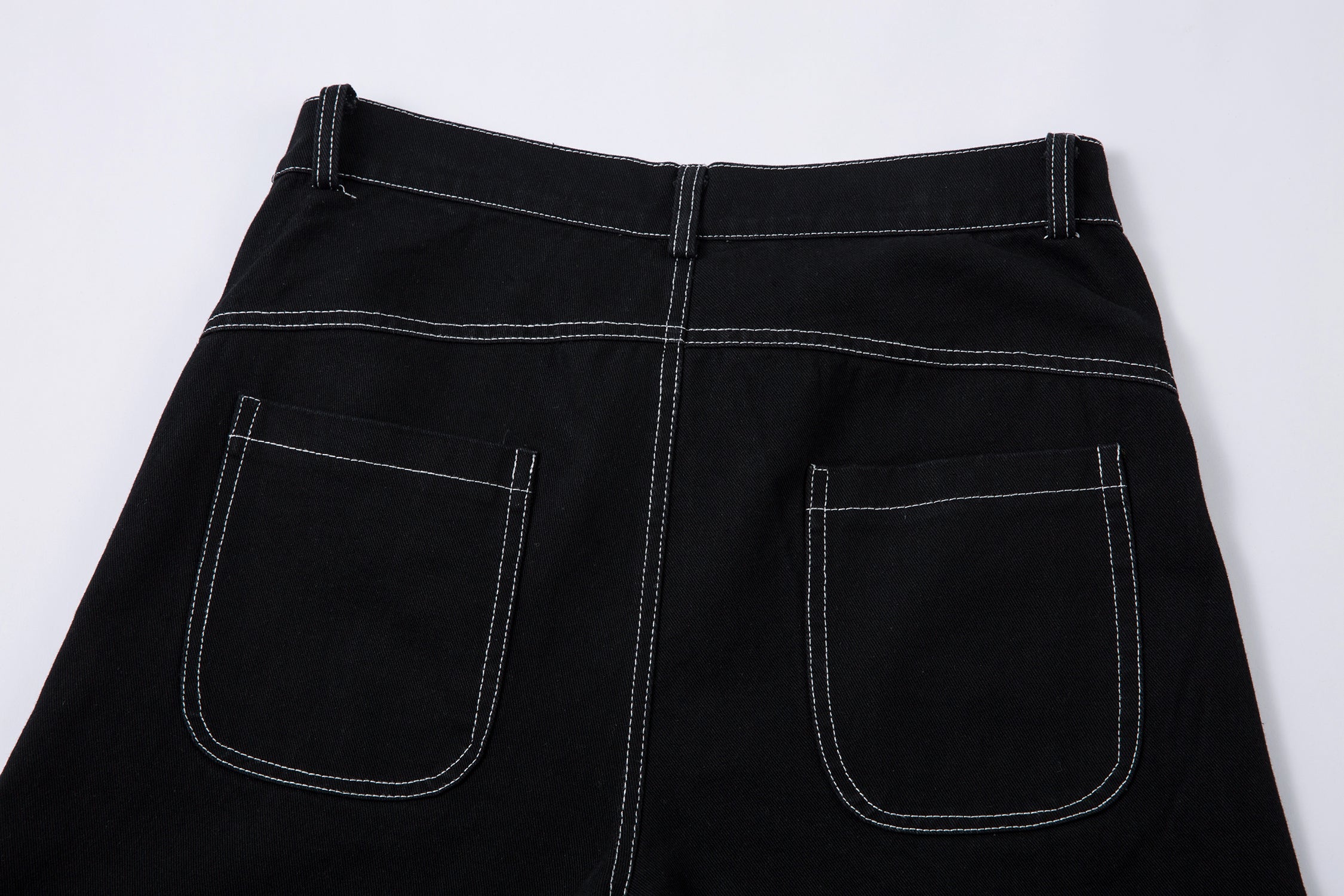 Tribal Embroidery Wide-Leg Jeans | Y2K Black Baggy Denim