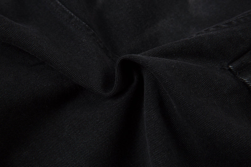 Omirad Washed Arc-Panel Cargo Wide-Leg Jeans | Black
