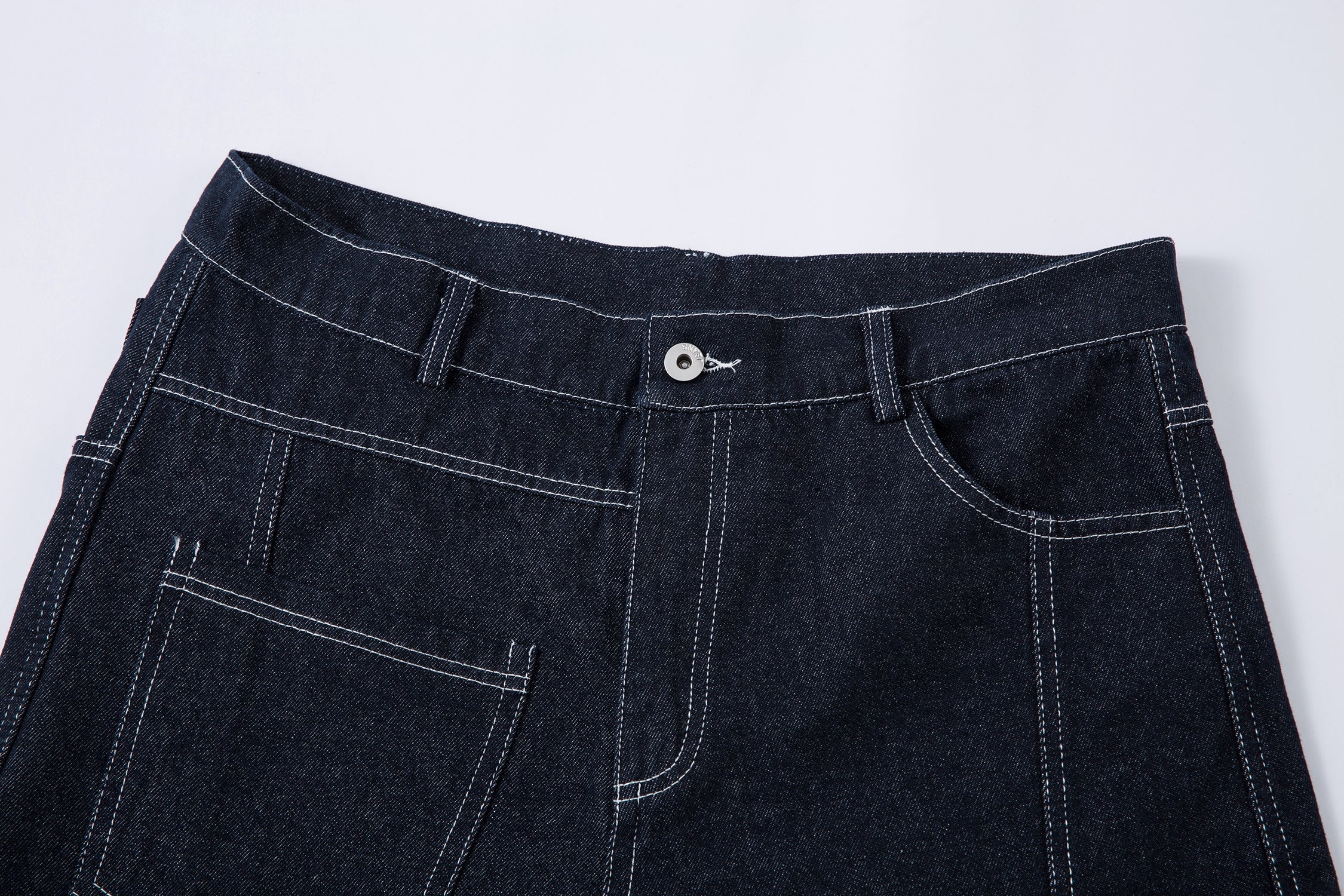 Omirad Balloon Wide-Leg Jeans | Dark Indigo Denim